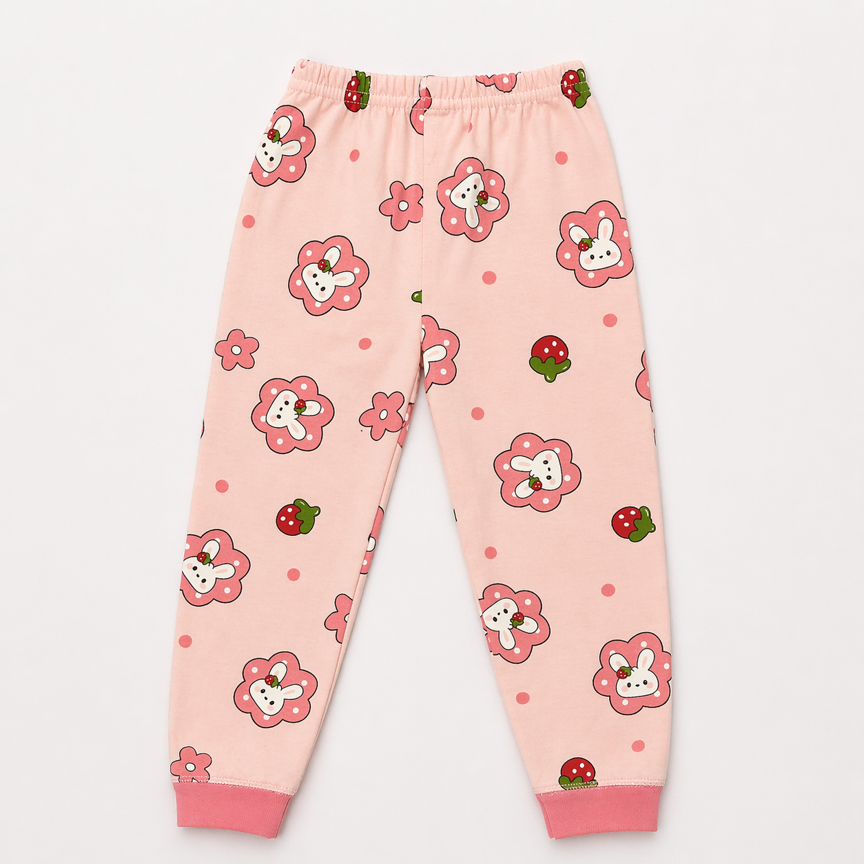 Lucky Bunny Print Baby Co-ord Set – Soft Cotton Full Sleeve T-shirt & Pyjama Set