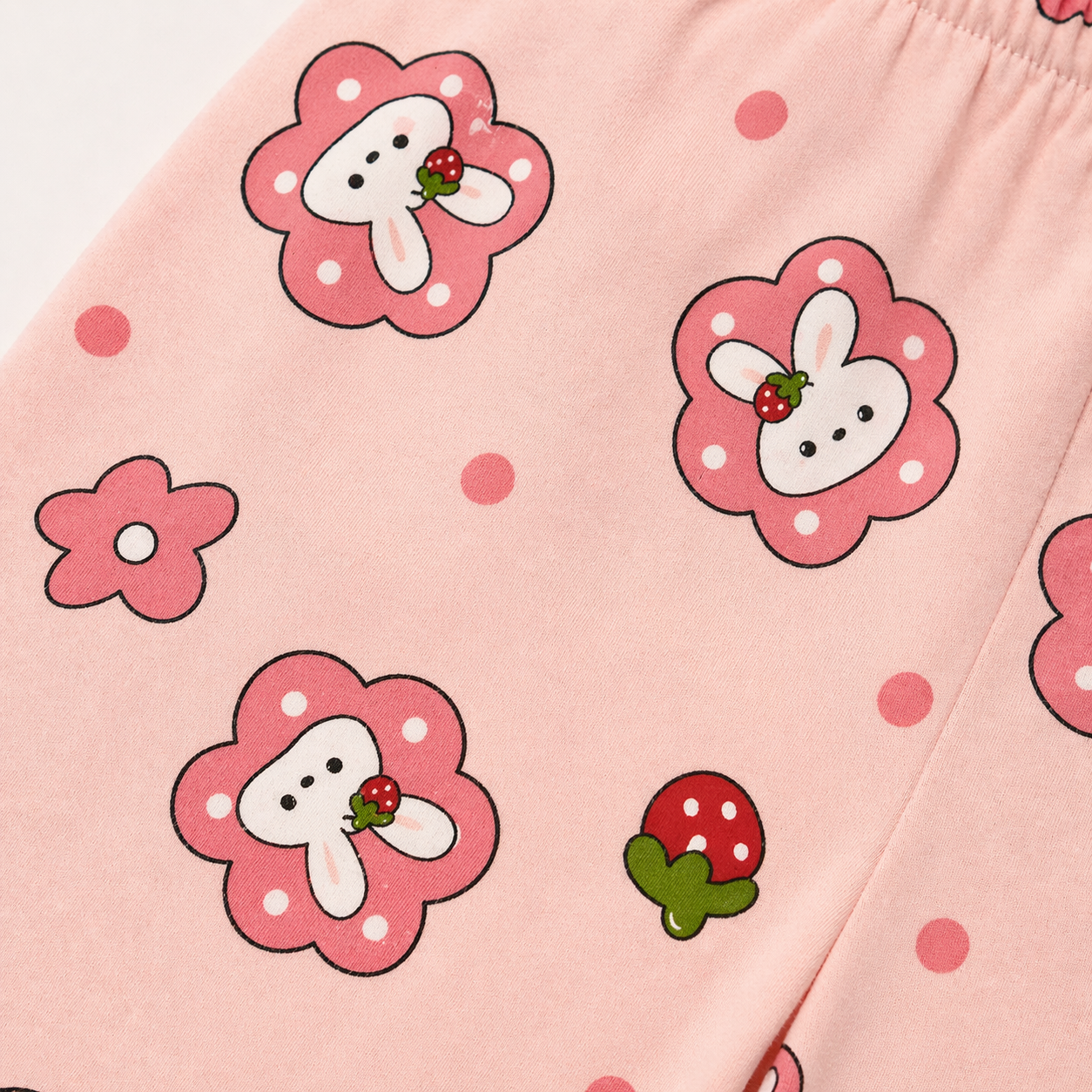 Lucky Bunny Print Baby Co-ord Set – Soft Cotton Full Sleeve T-shirt & Pyjama Set