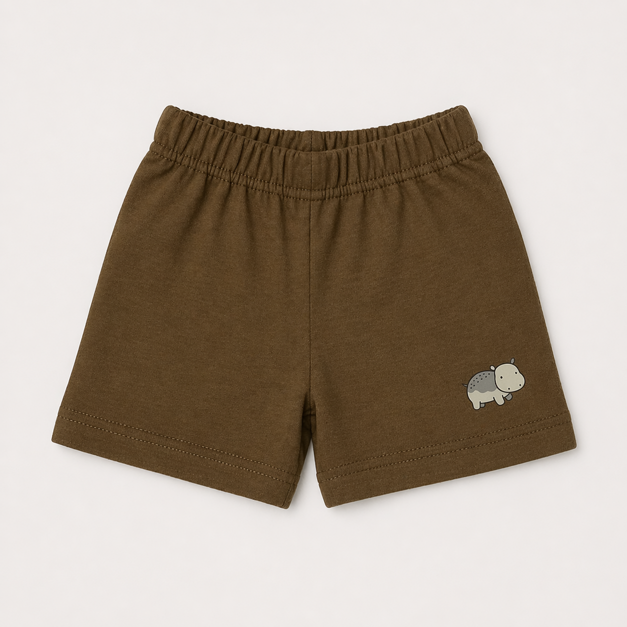 Baby Hippo Print Co-ord Set – Soft Cotton T-shirt & Shorts Set