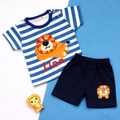 Lion Print Baby Co-ord Set – Soft Cotton Half Sleeve T-shirt & Shorts Set