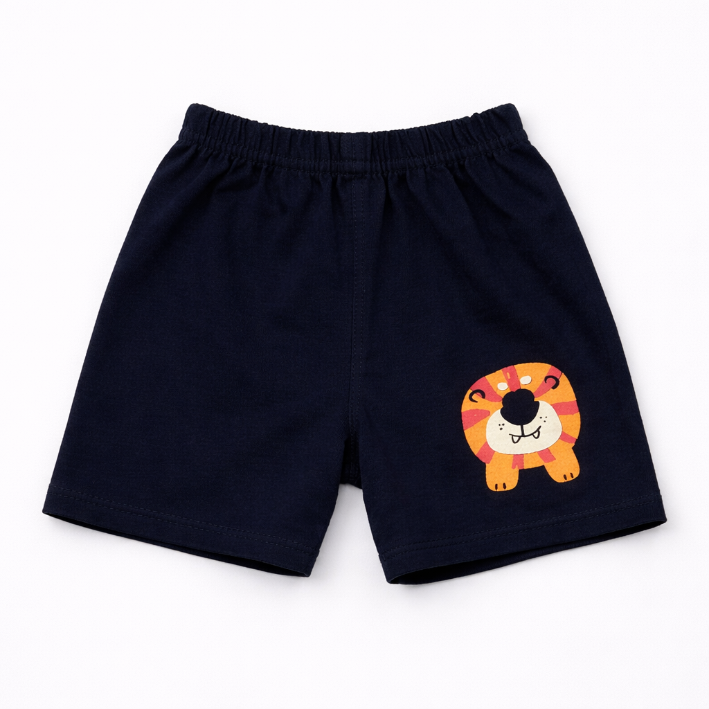 Lion Print Baby Co-ord Set – Soft Cotton Half Sleeve T-shirt & Shorts Set