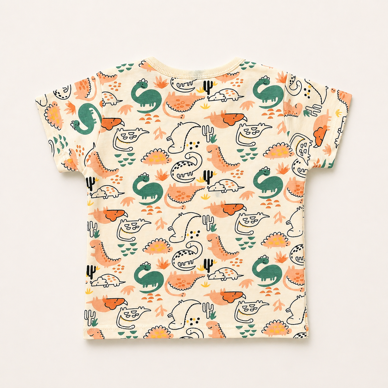 Kids Dinosaur Print T-Shirt – Soft Cotton Half Sleeve Tee