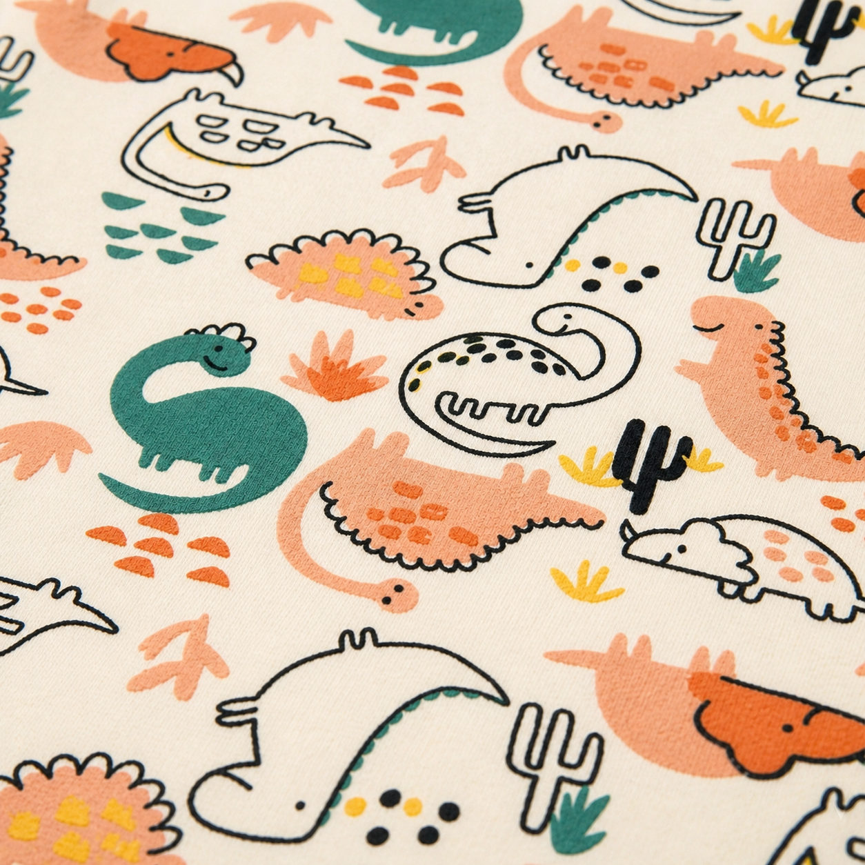 Kids Dinosaur Print T-Shirt – Soft Cotton Half Sleeve Tee