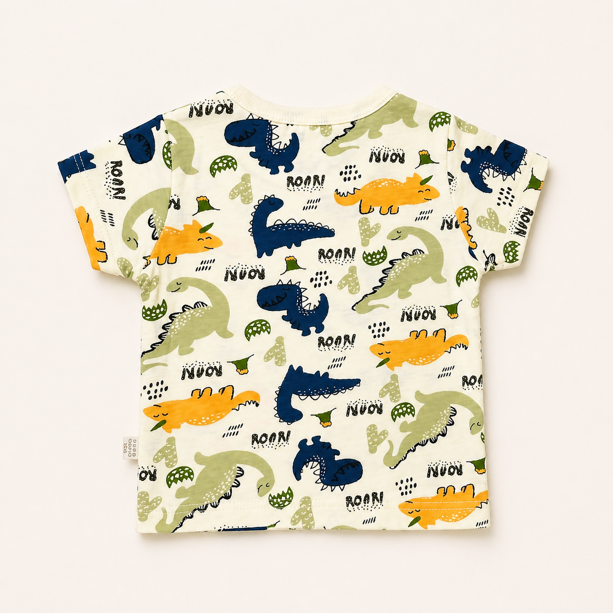 Baby Dinosaur Print T-Shirt – Soft Cotton Half Sleeve Tee