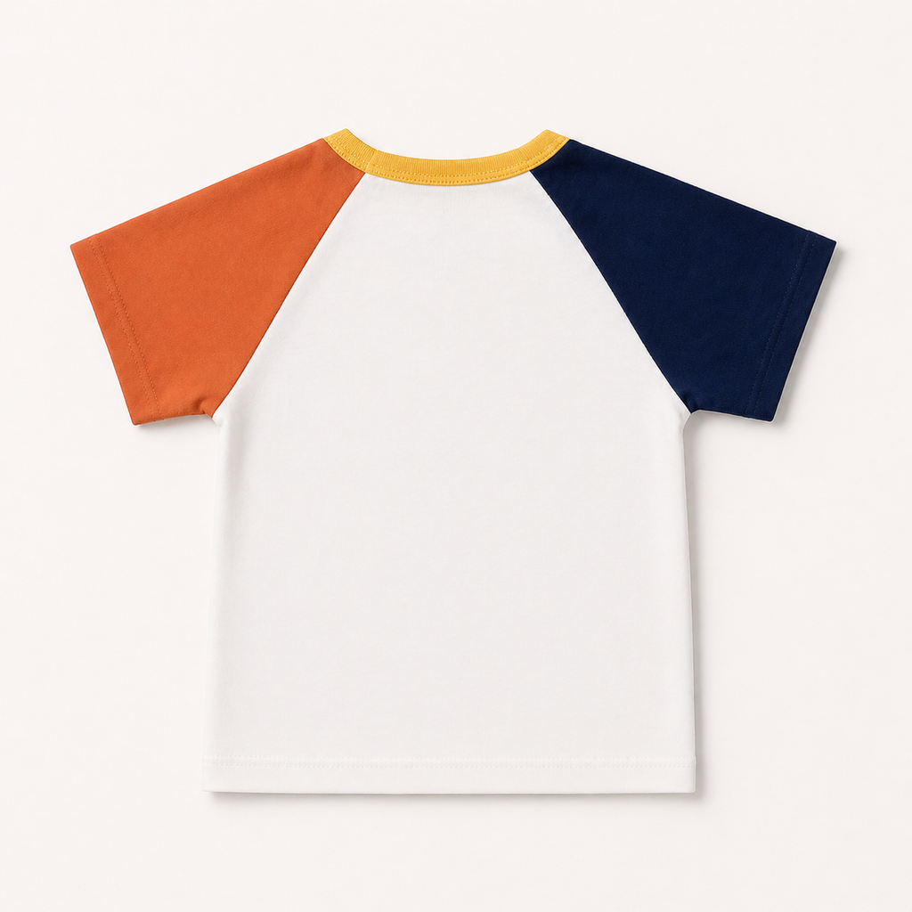 Baby Elephant & Bird Print T-Shirt – Soft Cotton Half Sleeve Tee