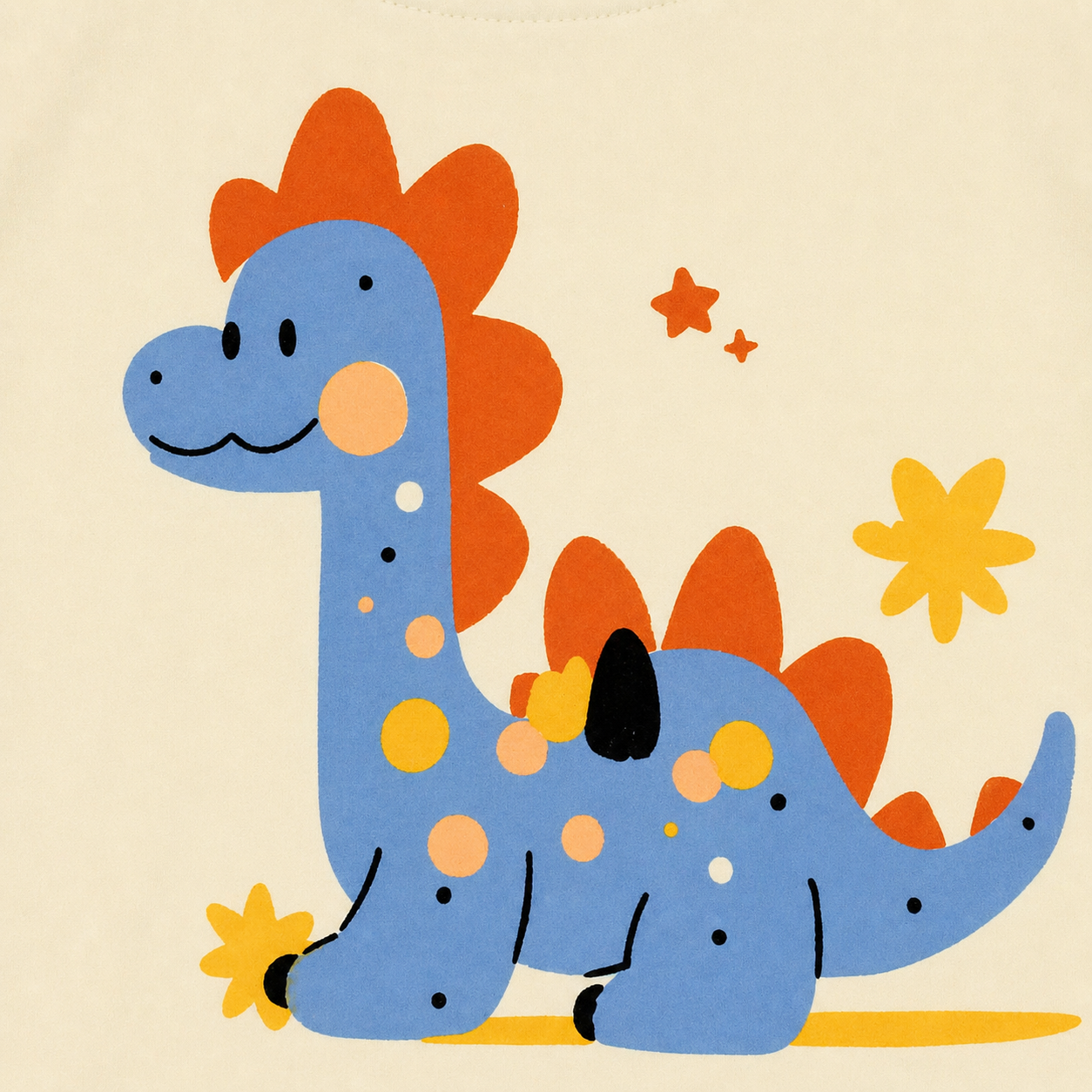 Kids Cotton Full Sleeve Night Suit Set – Cute Dinosaur Print T-Shirt & Pajama Set