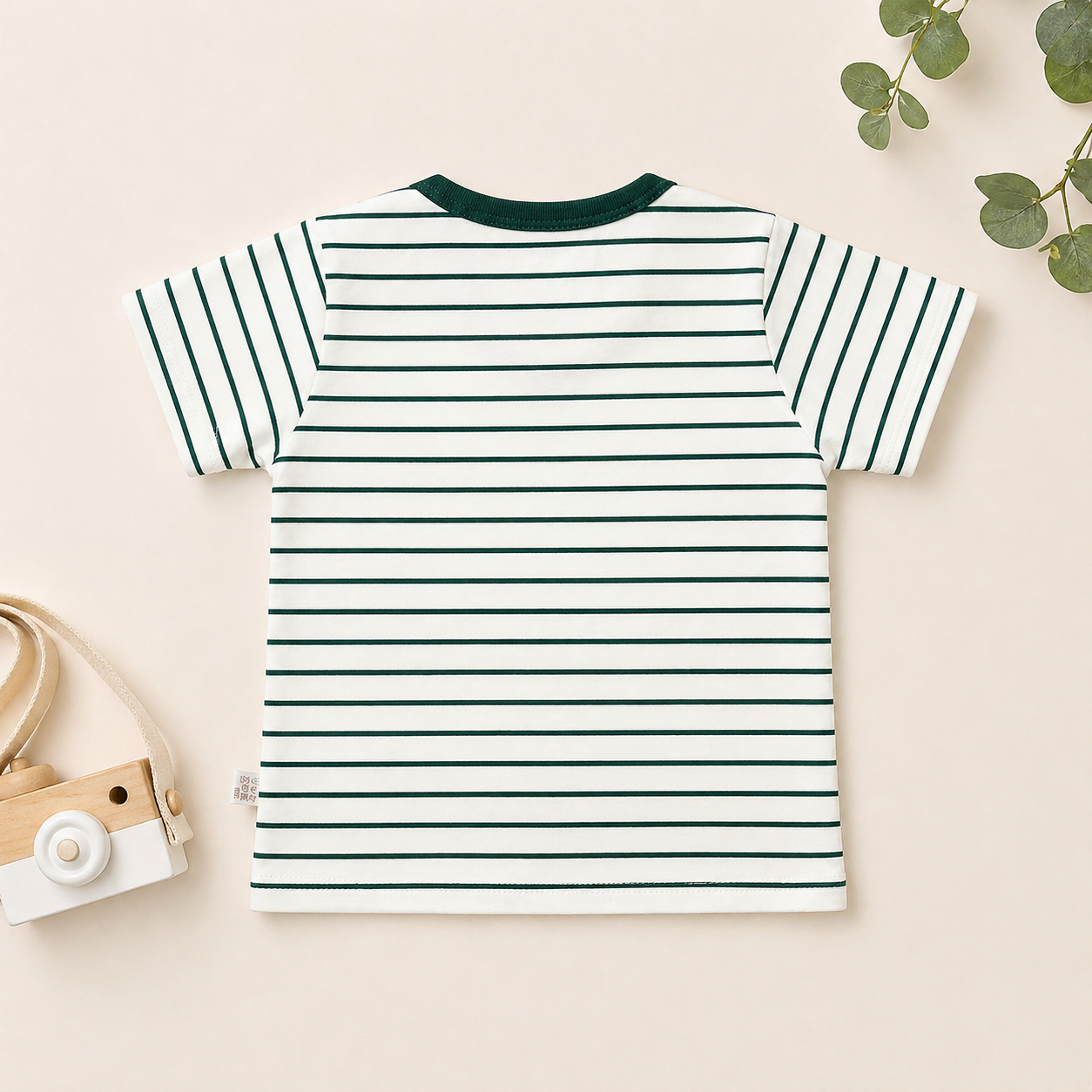 Kids Striped Bear Print T-Shirt – Soft Cotton Half Sleeve Tee “Smart Bear”
