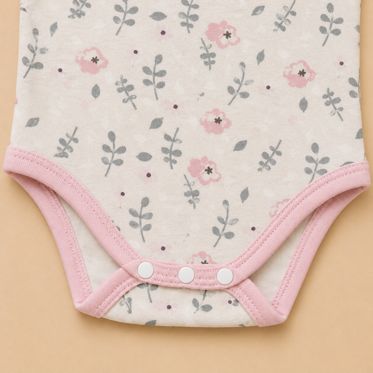 Genie & Tom Baby Girls Floral Printed Full Sleeve Bodysuit | Soft Cotton Onesie with Envelope Neck & Snap Button Closure | Newborn & Infant Romper