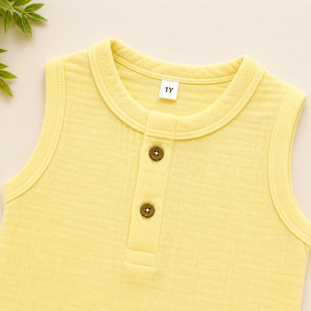 Baby Muslin Co-ord Set – Sleeveless Cotton Muslin Top & Shorts Set