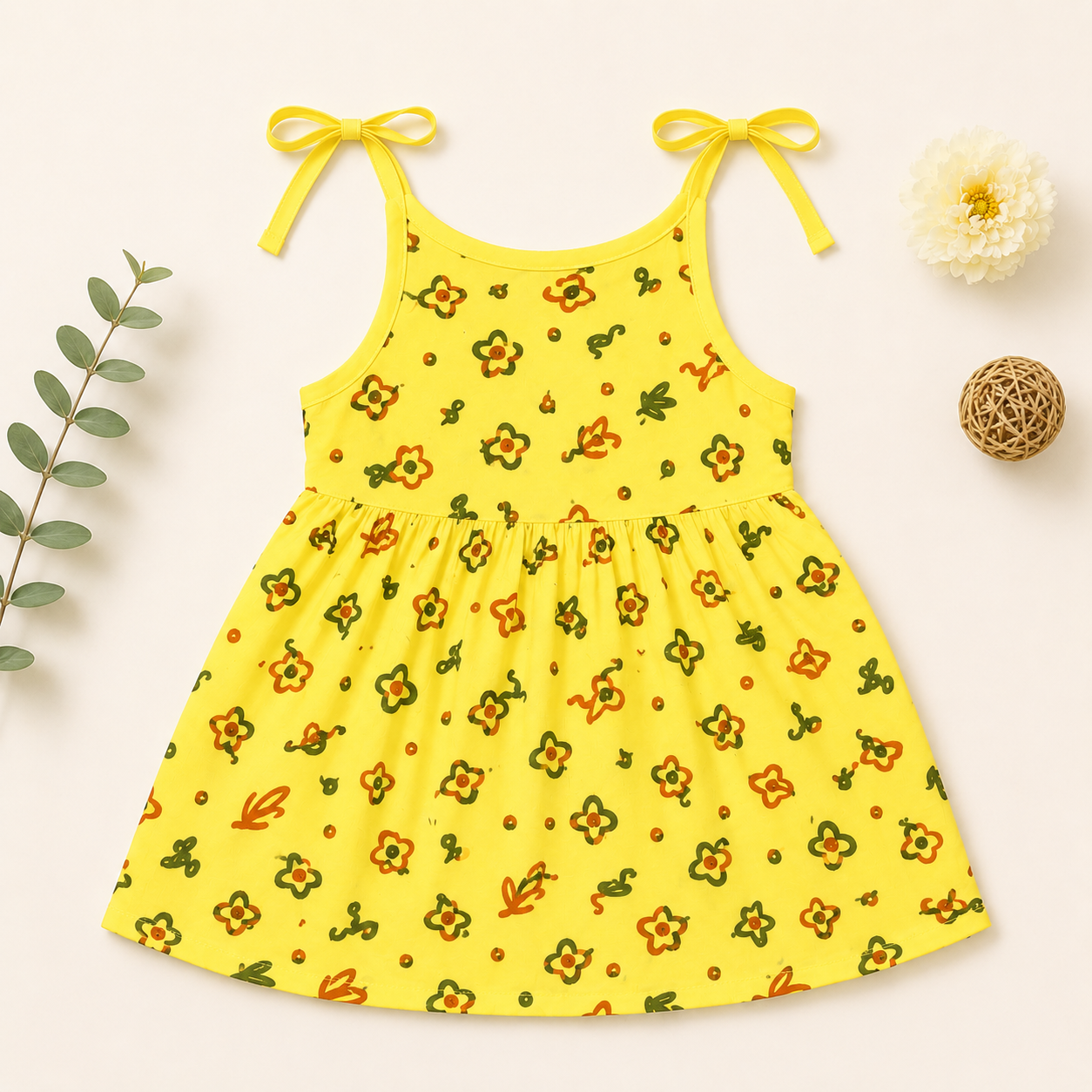 Muslin Cotton Baby Frock Set of 2 – Soft Breathable Lightweight Summer Wear