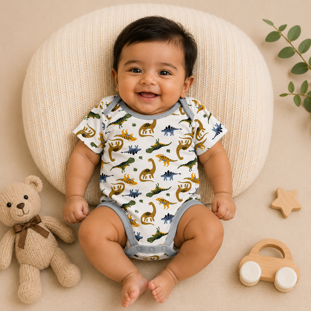 Infant Dinosaur Printed Bodysuit Pack of 3