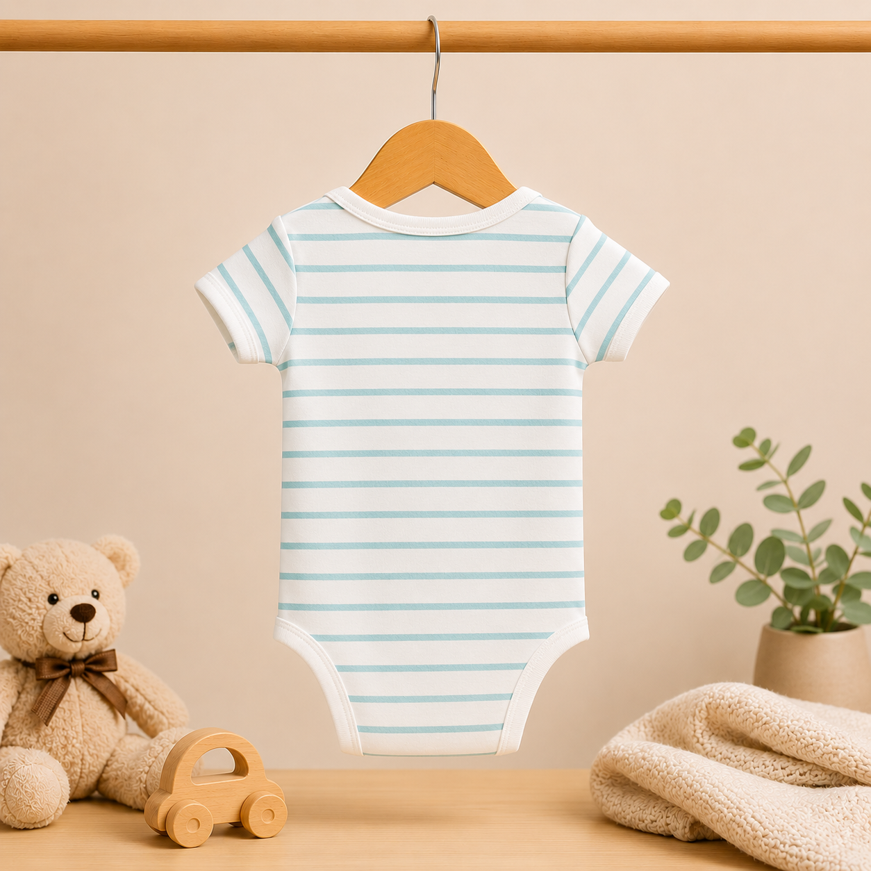 Infant Cotton Bodysuit Pack of 2 | Daddy’s Little Helper Printed & Tool Print Onesies | Soft Half Sleeve Rompers