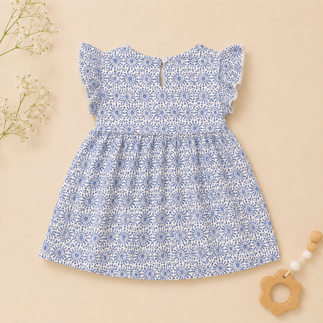 Soft Casual Frock with Bow Detail | Short Sleeve Summer Dress for Infants & TGirls