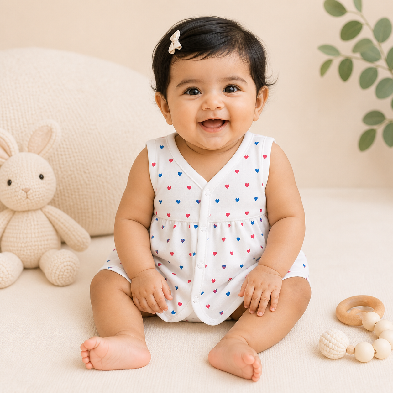 Baby Muslin Frock Set of 2 – Soft Cotton Front Open Dress