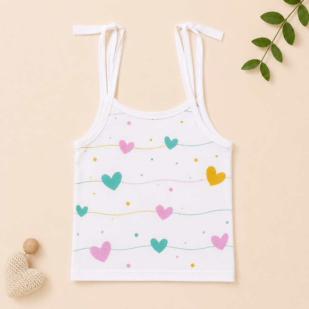 Baby Muslin Knot Jhabla Set of 2 – Soft Cotton Tie-Up Sleeveless Jabla for Newborn Babies