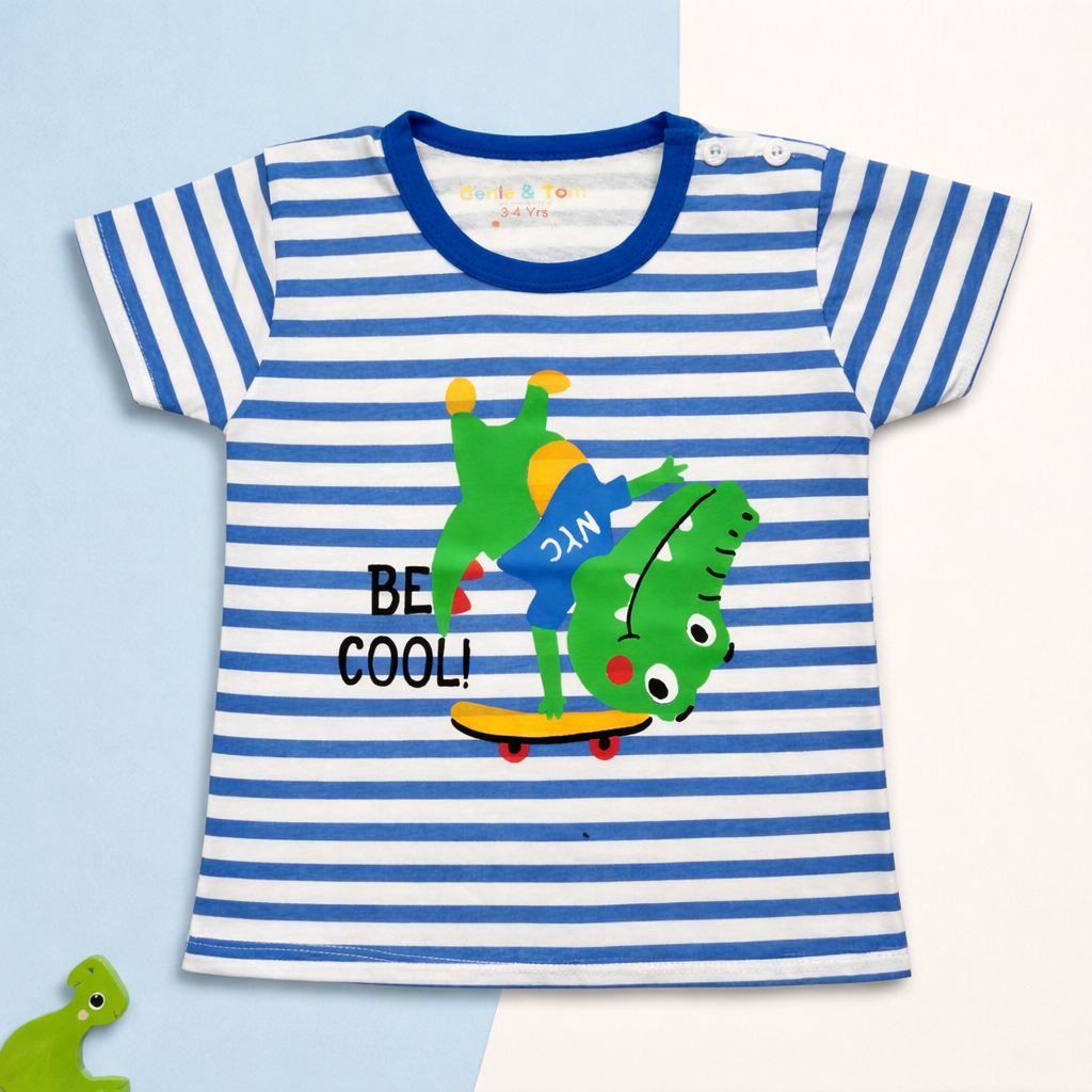 Be Cool Dino Baby Co-ord Set – Soft Cotton Half Sleeve T-shirt & Shorts Set