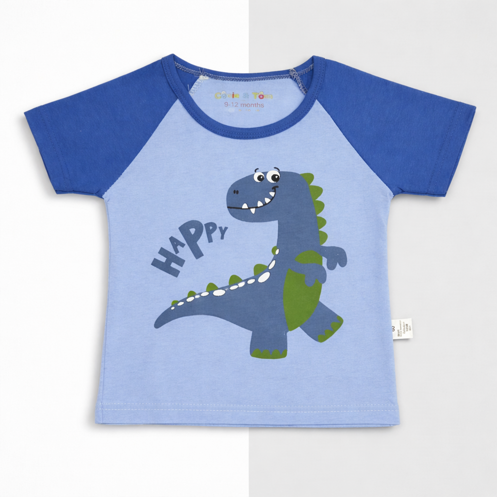 Happy Dino Baby Co-ord Set – Soft Cotton Half Sleeve T-shirt & Pajama Set