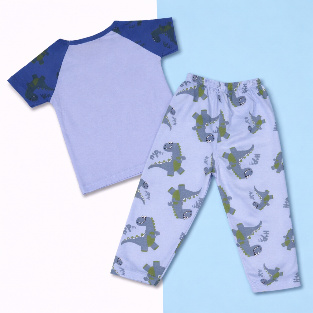 Happy Dino Baby Co-ord Set – Soft Cotton Half Sleeve T-shirt & Pajama Set
