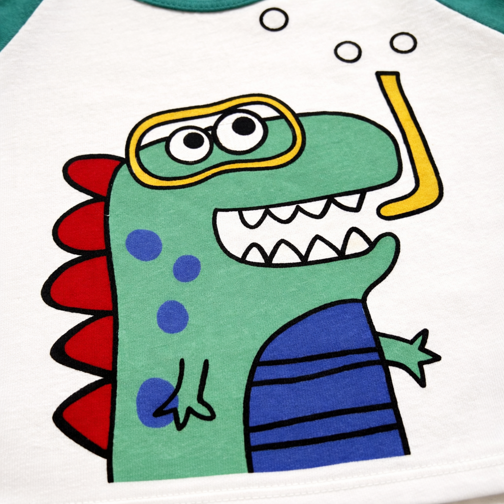 Snorkel Dino Baby Co-ord Set – Soft Cotton Half Sleeve T-shirt & Shorts Set