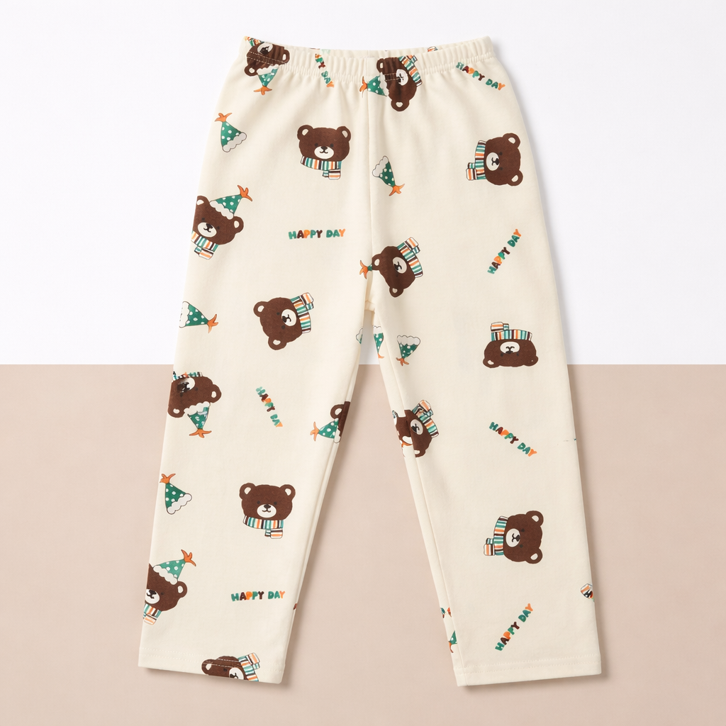 Happy Day Bear Baby Co-ord Set – Soft Cotton Sleeveless Top & Pajama Set