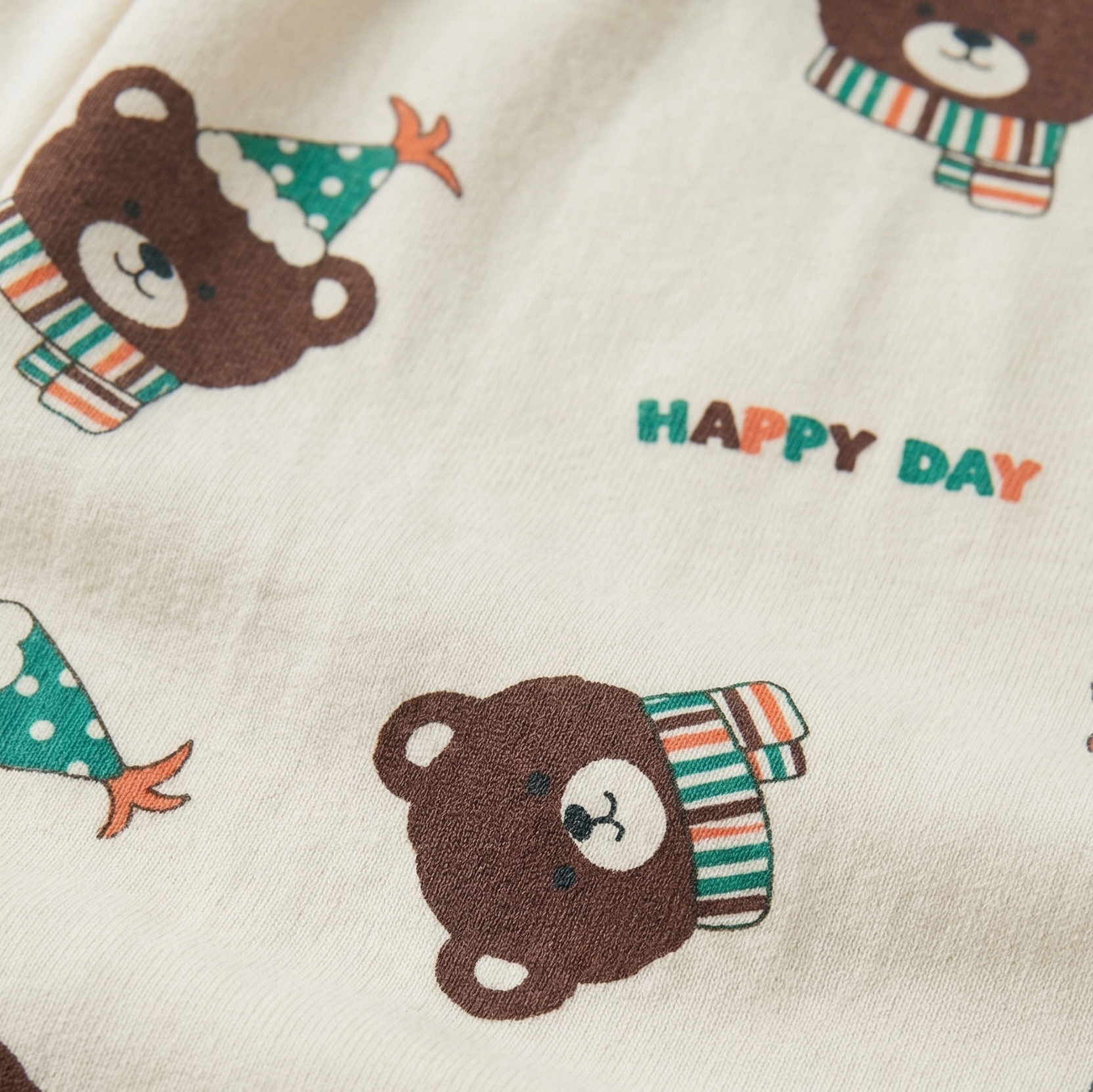 Happy Day Bear Baby Co-ord Set – Soft Cotton Sleeveless Top & Pajama Set