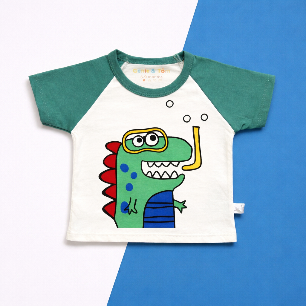 Snorkel Dino Baby Co-ord Set – Soft Cotton Half Sleeve T-shirt & Shorts Set