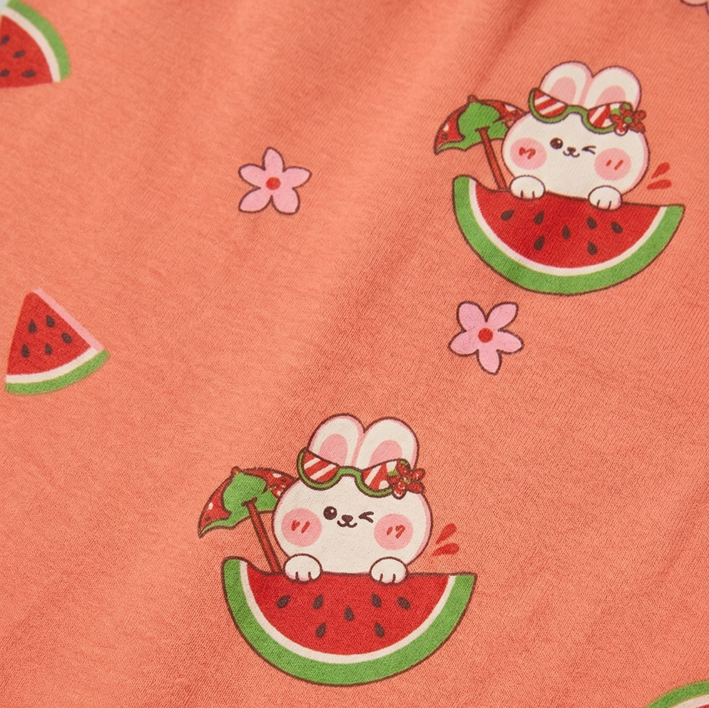Summer Bunny Baby Co-ord Set – Soft Cotton Half Sleeve T-shirt & Pajama Set