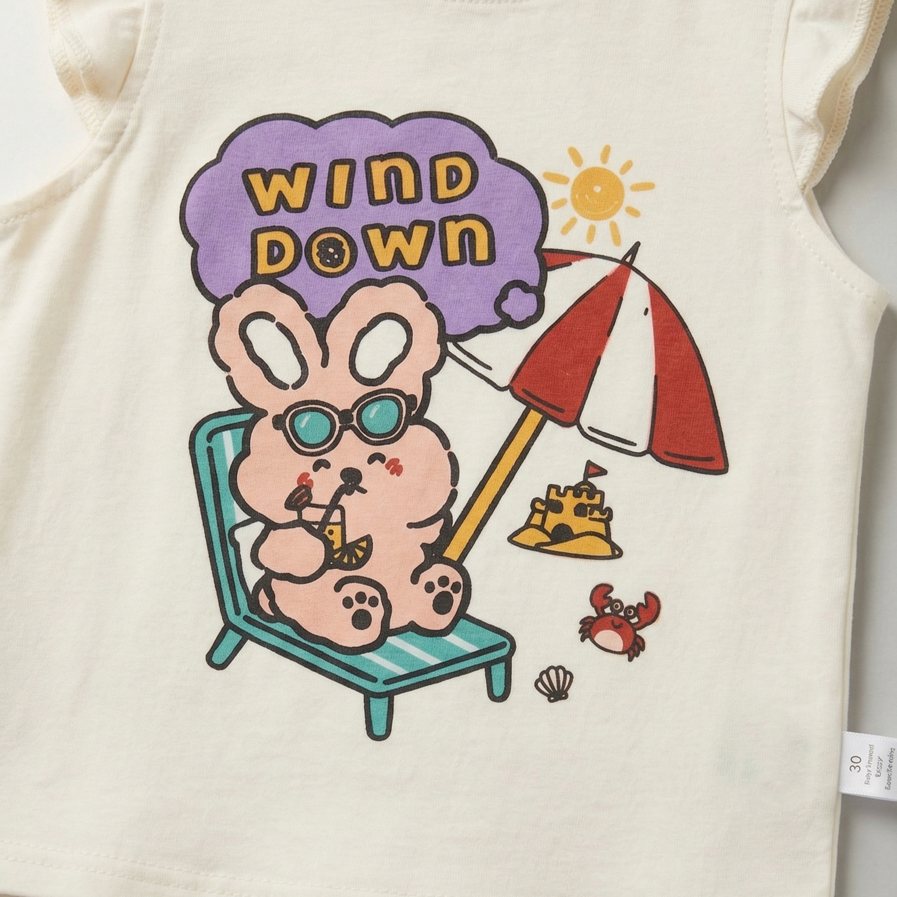 Wind Down Bunny Baby Co-ord Set – Soft Cotton Sleeveless Top & Pajama Set