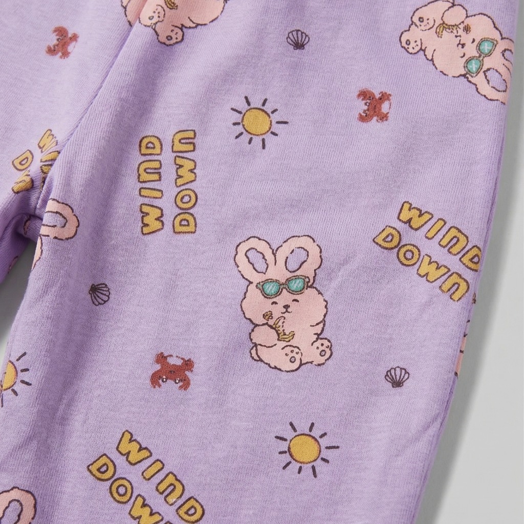 Wind Down Bunny Baby Co-ord Set – Soft Cotton Sleeveless Top & Pajama Set