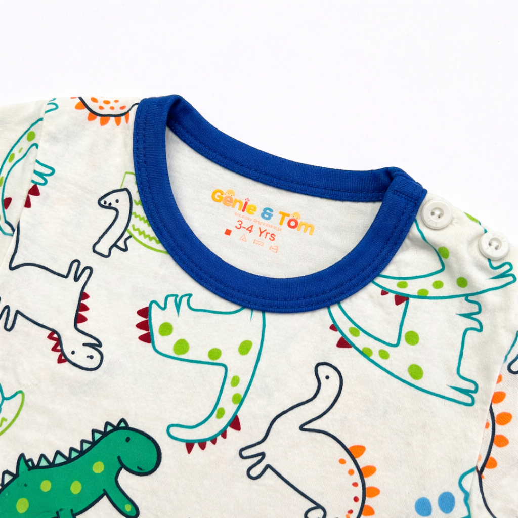 Dinosaur Print Baby Co-ord Set – Soft Cotton Half Sleeve T-shirt & Shorts Set