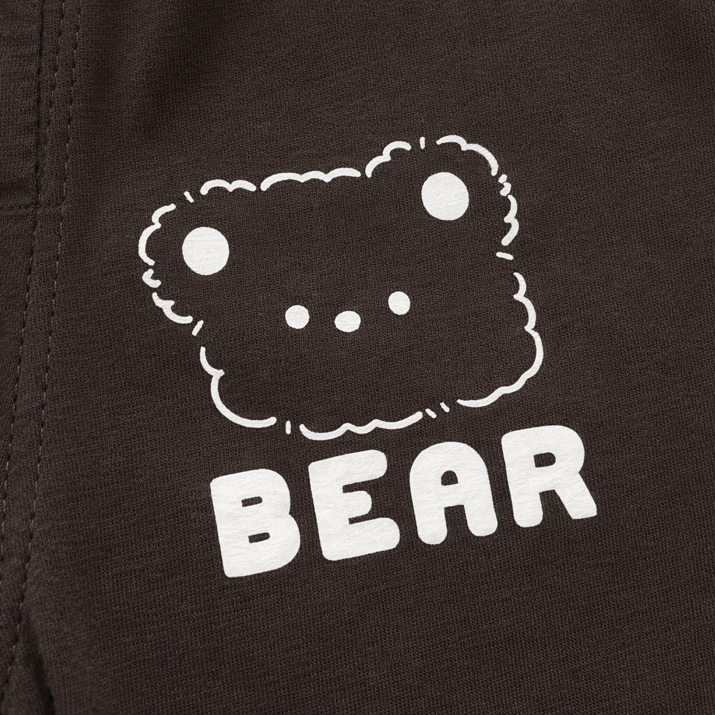 Bear Print Baby Co-ord Set – Soft Cotton Half Sleeve T-shirt & Shorts Set