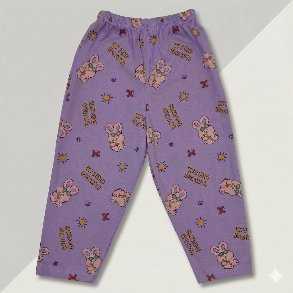 Wind Down Bunny Baby Co-ord Set – Soft Cotton Sleeveless Top & Pajama Set