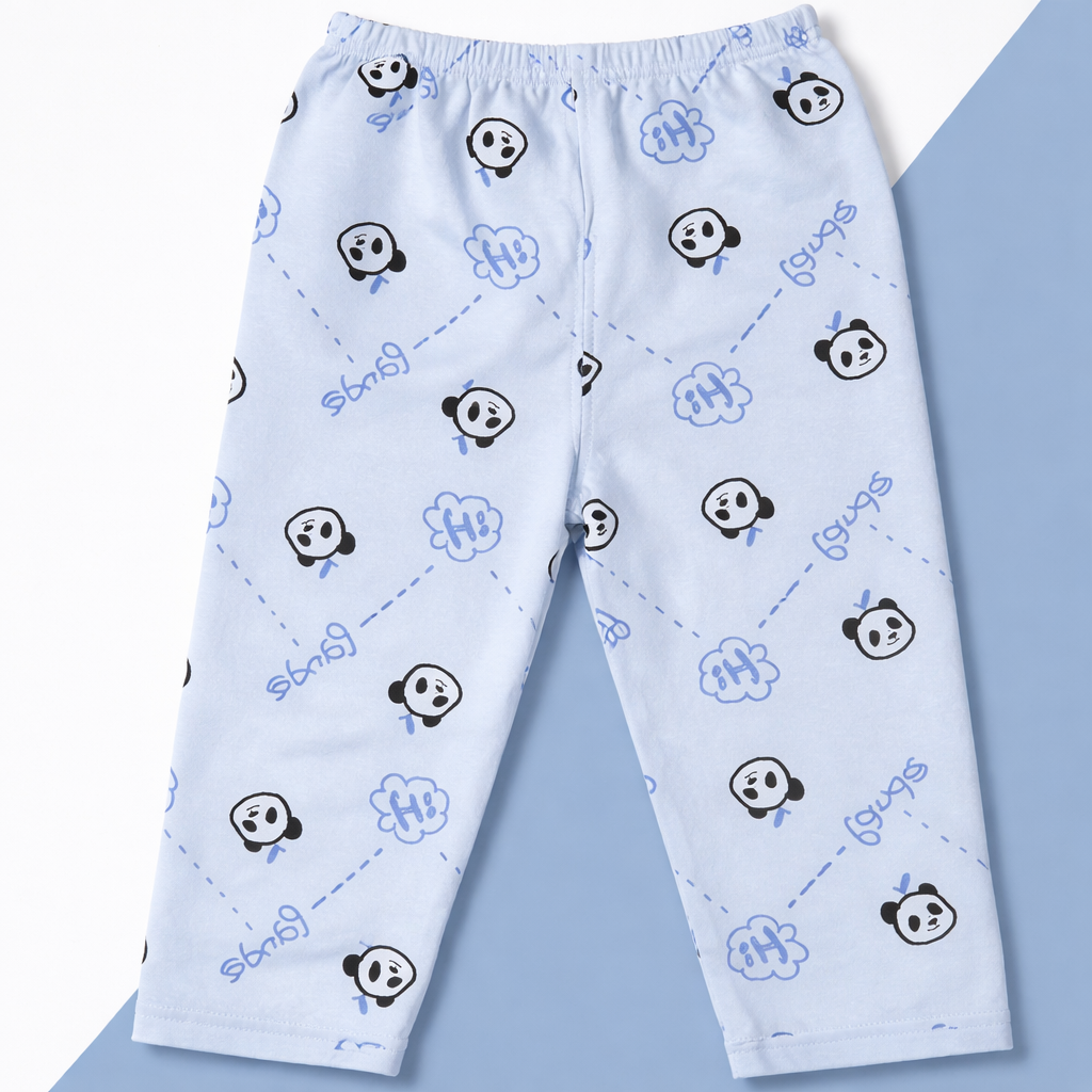 Happy Weekend Panda Baby Co-ord Set – Soft Cotton Half Sleeve T-shirt & Pajama Set