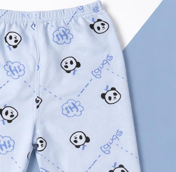 Happy Weekend Panda Baby Co-ord Set – Soft Cotton Half Sleeve T-shirt & Pajama Set