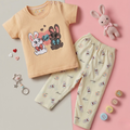 Heart Bunny Baby Co-ord Set – Soft Cotton Half Sleeve T-shirt & Pajama Set